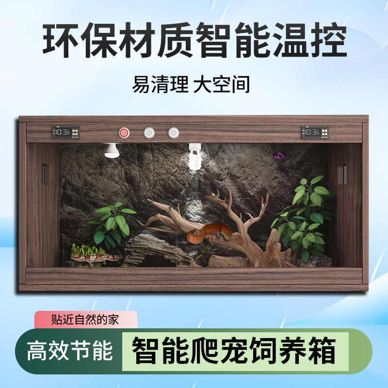 鬃狮蜥专用智能恒温室内家用爬宠箱宠物专用带造景室内蜥蜴饲养箱
