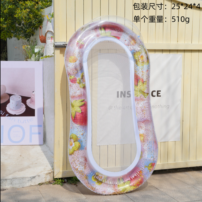 4管クロスボーダー熱売エアハンモック水上遊戯寝椅子浮床直売帯網折り畳み背もたれ浮き爆発