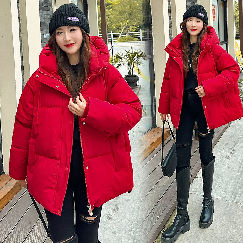 Winter short hoody, down jacket with down, Korean style, European style, increased thickness