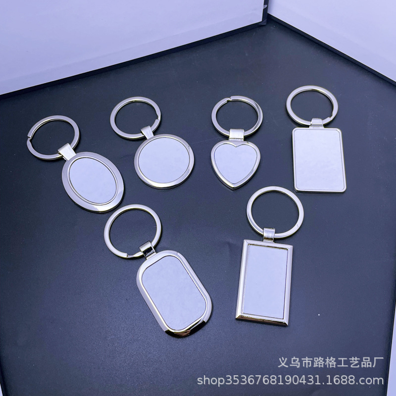 Llavero de Aleación de Zinc, Placa de Aluminio para Sublimación, Colgante para Fotos, Llavero Metálico, Pequeño Obsequio, Regalo Promocional
