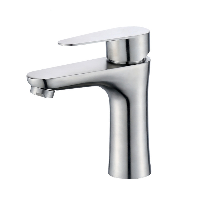 304 stainless steel basin faucet toilet bathroom basin cold and hot wash basin single cold faucet