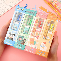 Monkey King Cartoon Boxed Five-piece Set Student Cute Pencil Set Stationery Prizes Wholesale Graduation Season Gifts