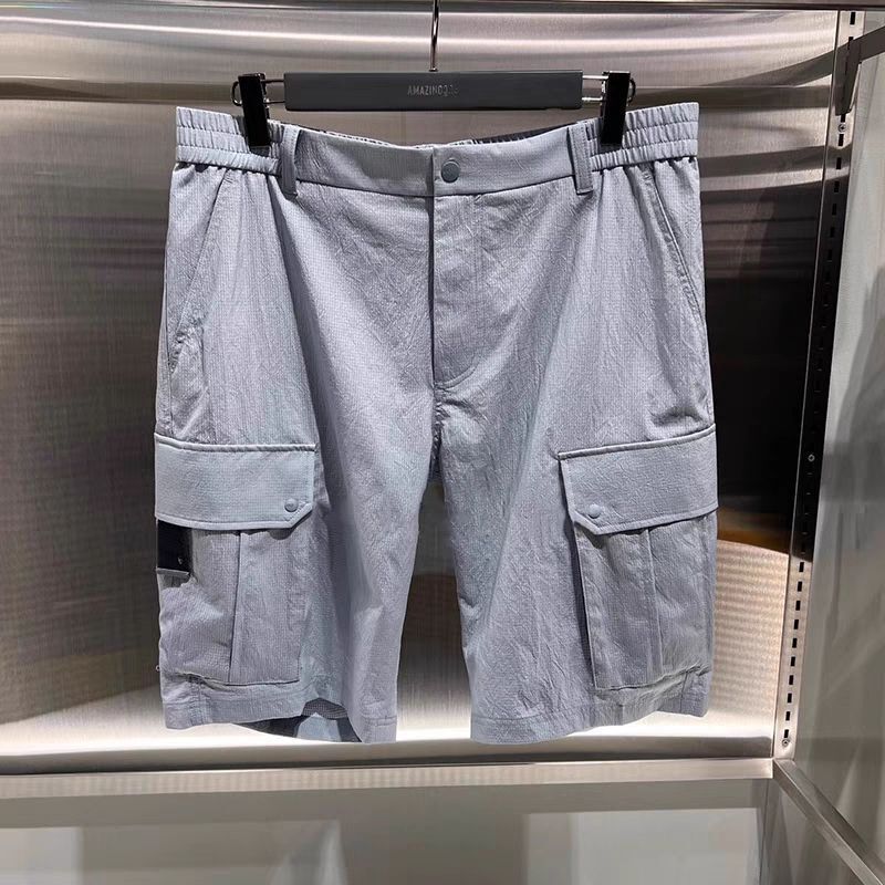 Summer Thin Golf Men's Casual Shorts Mid-Length Loose Cargo Pocket Straight Outerwear Elastic Shorts