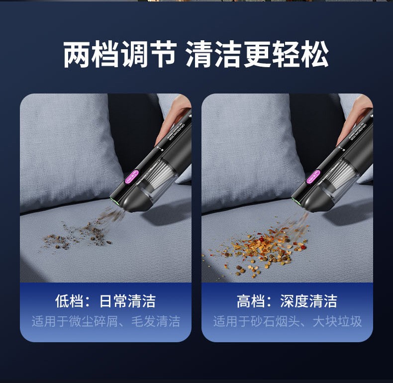 New cross-border car vacuum cleaner, wireless household vacuum cleaner, portable USB rechargeable handheld small dust remover