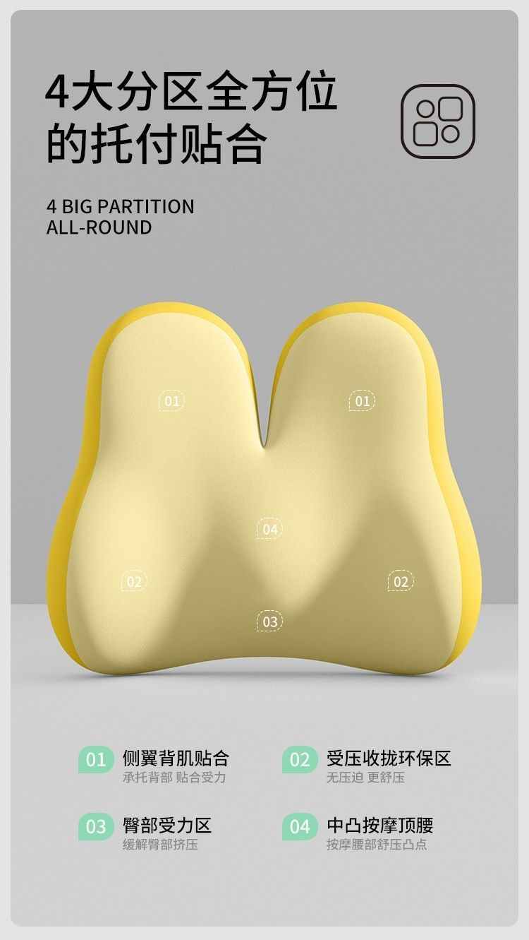 Cross-Border Supply of Car Headrests and Lumbar Supports with Memory Foam Slow Rebound, Wholesale Car Neck Pillows and Lumbar Supports, Free Logo Branding Service Available