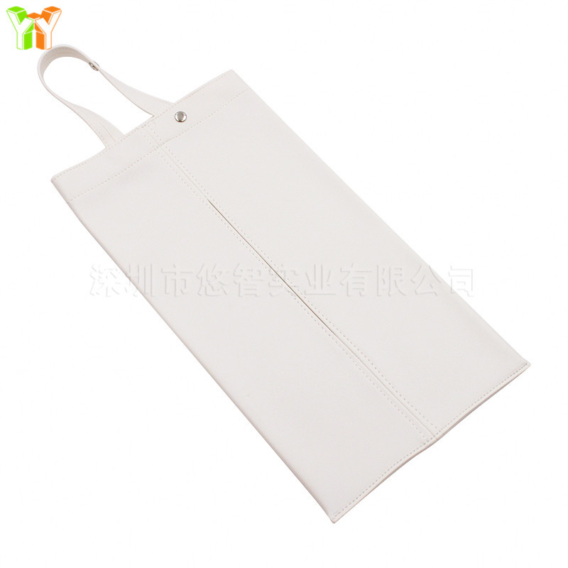 Caja de pañuelos de cuero de estilo japonés montada en la pared coche colgando bolsa de pañuelos cubierta de pañuelos caja de pañuelos blandos Silla de nuevo en stock