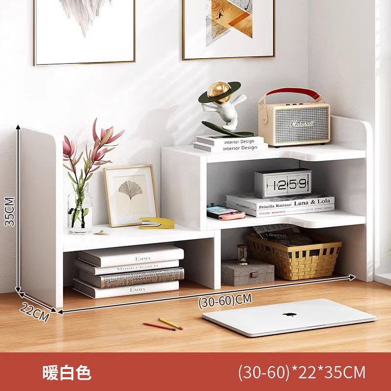 Escritorio de oficina estantería almacenamiento estante estudiante escritorio almacenamiento estante dormitorio escritorio simple multi-capa pequeña librería