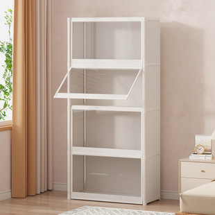Storage Cabinet Storage Cabinet Floor-Standing Living Room Wall-Mounted Household Toy Cabinet Bookshelf Transparent Dust-Proof Wardrobe Rental Room