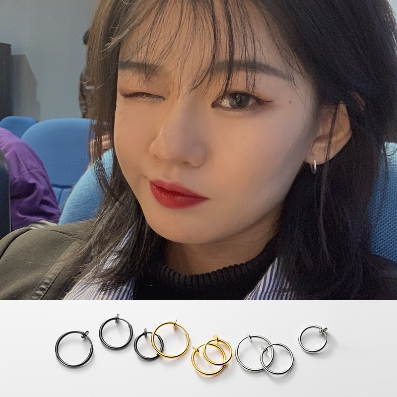 Eloch s925 plata sin agujeros de orejas clip de orejas para mujeres simple anillo aretes primavera sin agujeros de orejas joyas de orejas G7250