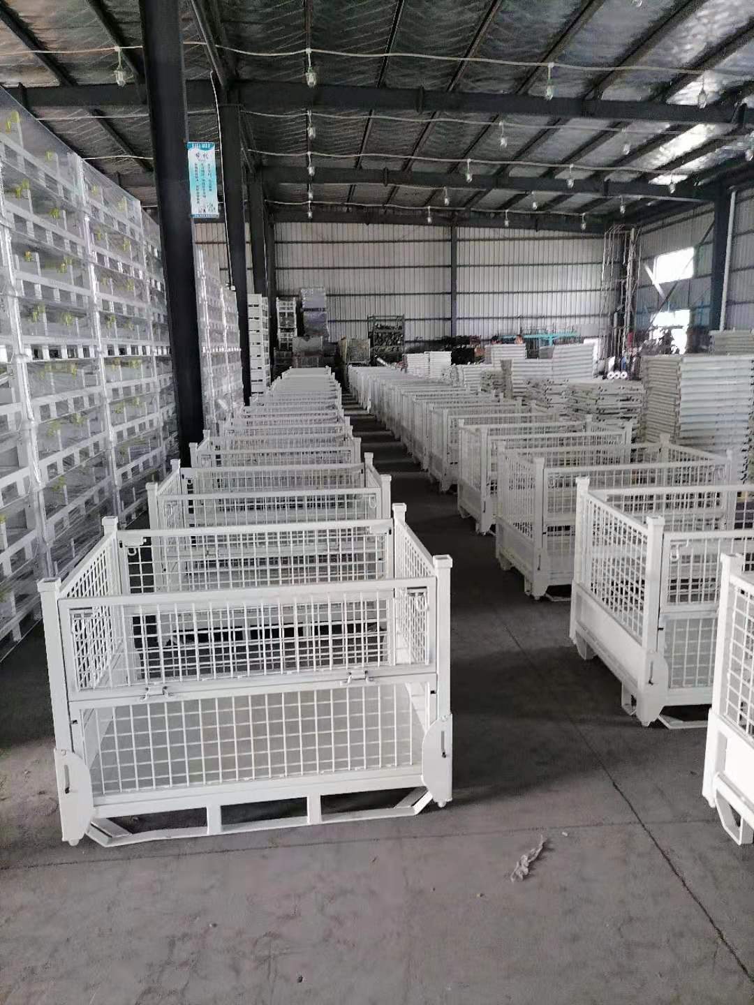 易联生产金属网格料箱 金属铁箱 金属周转箱 可折叠 堆垛