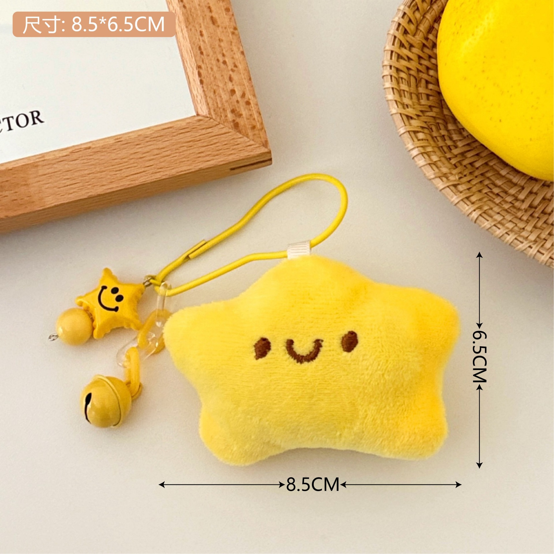 Nuevo lindo peluche de peludo llamado colgante de estrellas colgante bolsos de chicas colgante de joyas de muñecas de pentacos al por mayor