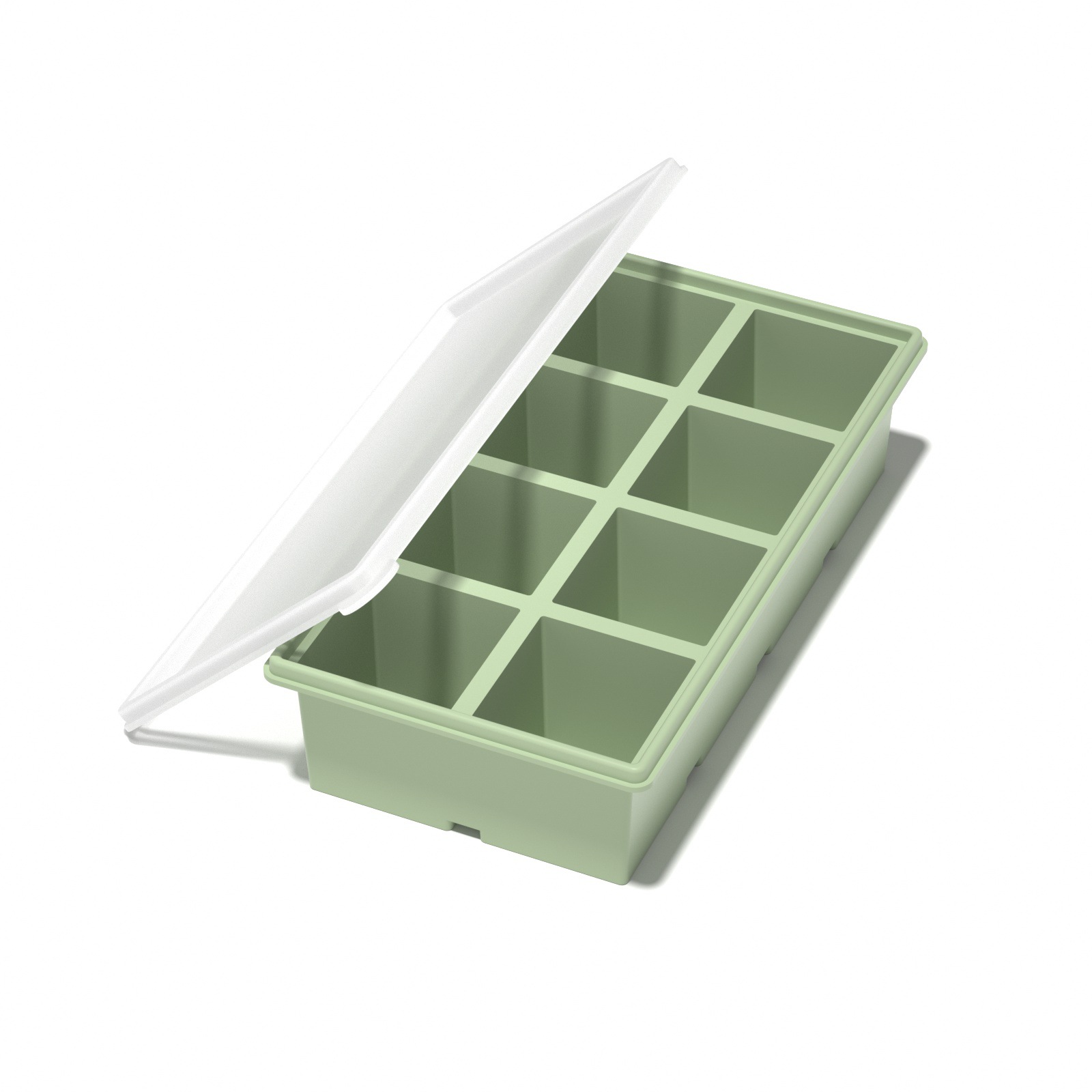 8-grid semi-independent Morandi Green-[Platinum thickened organic silicone]