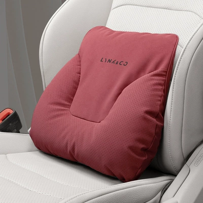 Headrest: 09 08 Car Headrest Car Cushion - horn-style-volcano-red-lynk-co-one-piece-lumbar-support