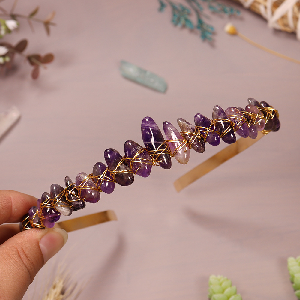 Crystal Material Star, Moon Pattern Retro Star Moon Crystal Hair Band