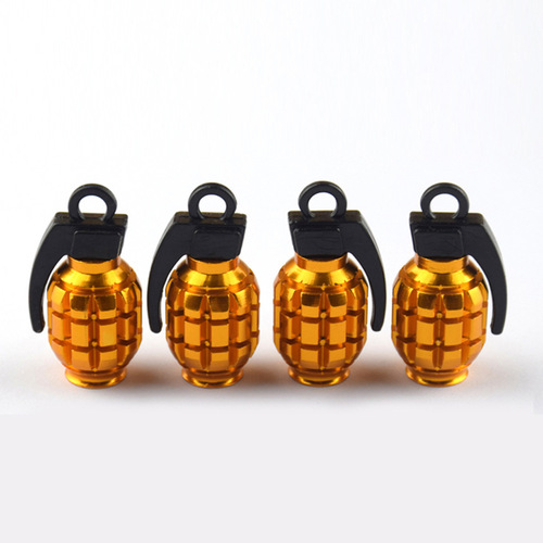 CZC-004 Hand Grenade Valve Stem Cap, Colorful Aluminum Alloy Dust Cover, Ten Colors Valve Stem Cover