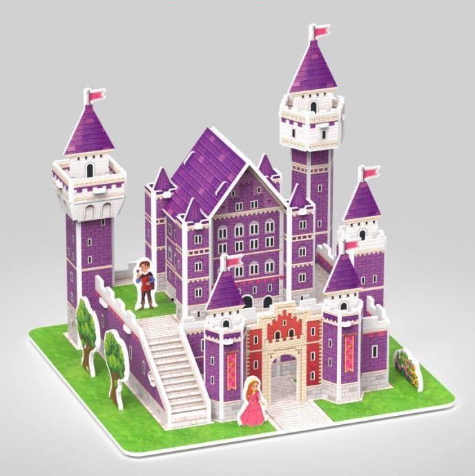 3D rompecabezas tridimensional juguetes educativos espuma de papel hecho a mano casa Coche forma puesto 61 regalo medio