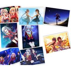 動漫海報8張蘿莉少女風公主魔鬼戀神風盜夢幻島彈丸青春豬頭