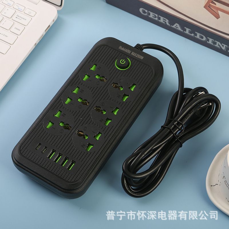 Salida 4 conector USB con 2 interfaz tipo-c estándar británico estándar europeo estándar americano con puerta de seguridad cable de cinturón protector para niños