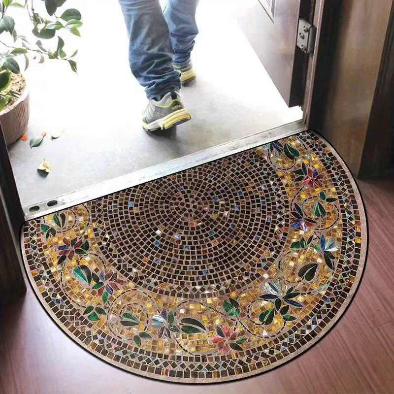 亚马逊跨境春日树叶仿羊绒水洗底地毯卧室客厅加厚舒适地毯现货|undefined