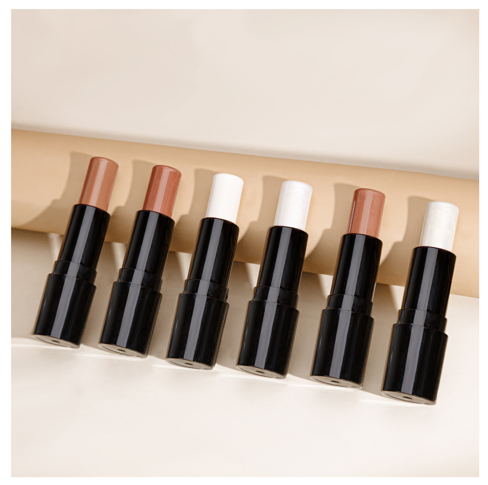 HelloKiss Double-headed Highlighter Contouring Stick, pearlescent three-dimensional, naturally brightening and modifying facial shadows, cross-border makeup undefined
