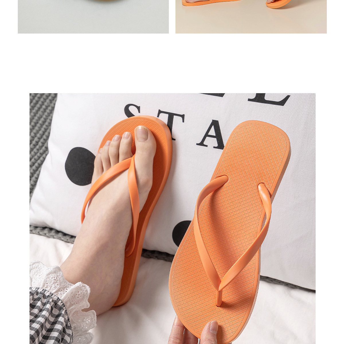 Women Comfortable Minimalist Flip-flops Non-slip Beach Sandals_voghion.com