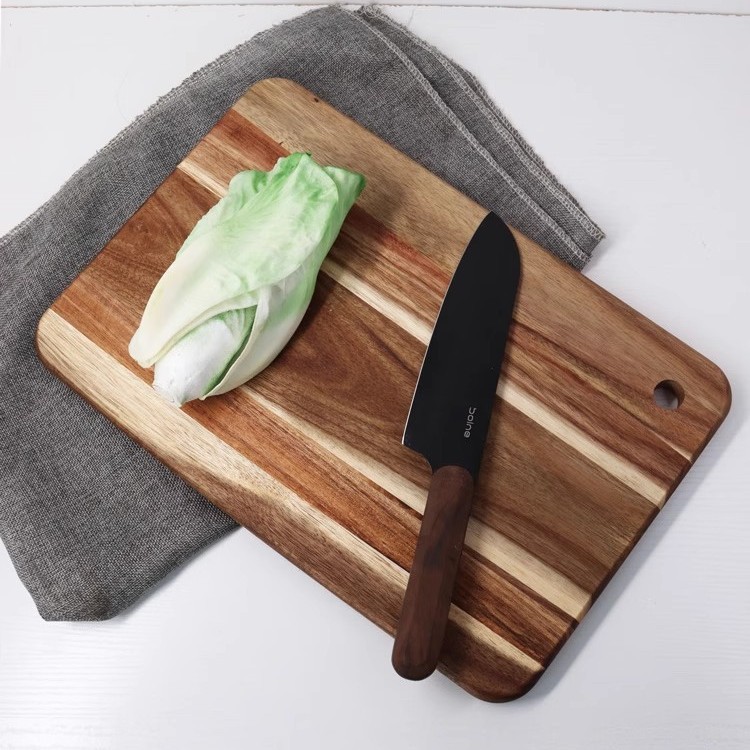 Tabla de cortar de madera tabla de cortar tablero de ocupación corte de madera de acacia tablero de frutas tablero de suplemento de alimentos sin pintura gran tabla de corte rectangular de madera