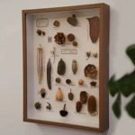手工立体相框立体中空标本框贝壳石头植物干花收藏保存展示画框架