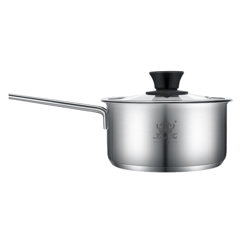 Kangti olla de leche de titanio puro sin recubrimiento no se oxida menos negro de humo sartén antiadherente medicina frita olla de fideos olla saludable