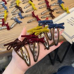 丝绒蝴蝶结bb发夹2025新款刘海夹高质感碎发夹侧边夹发卡发饰百搭