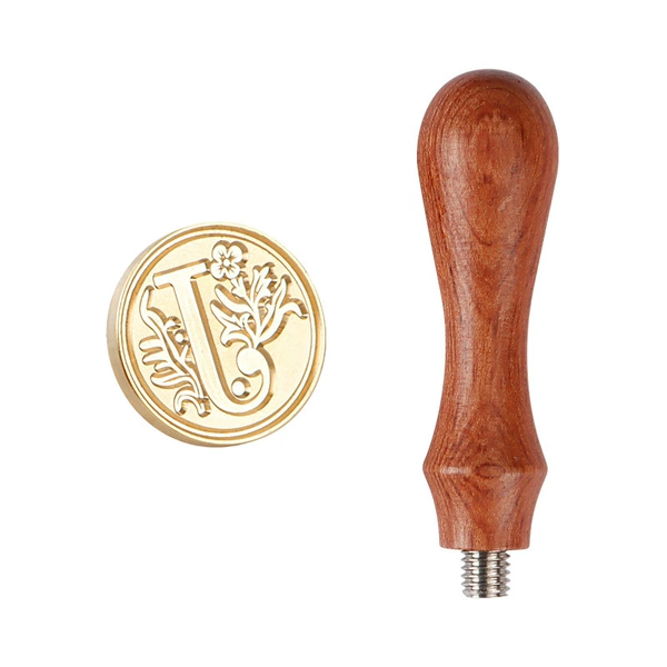 Rosewood handle + fancy letter J