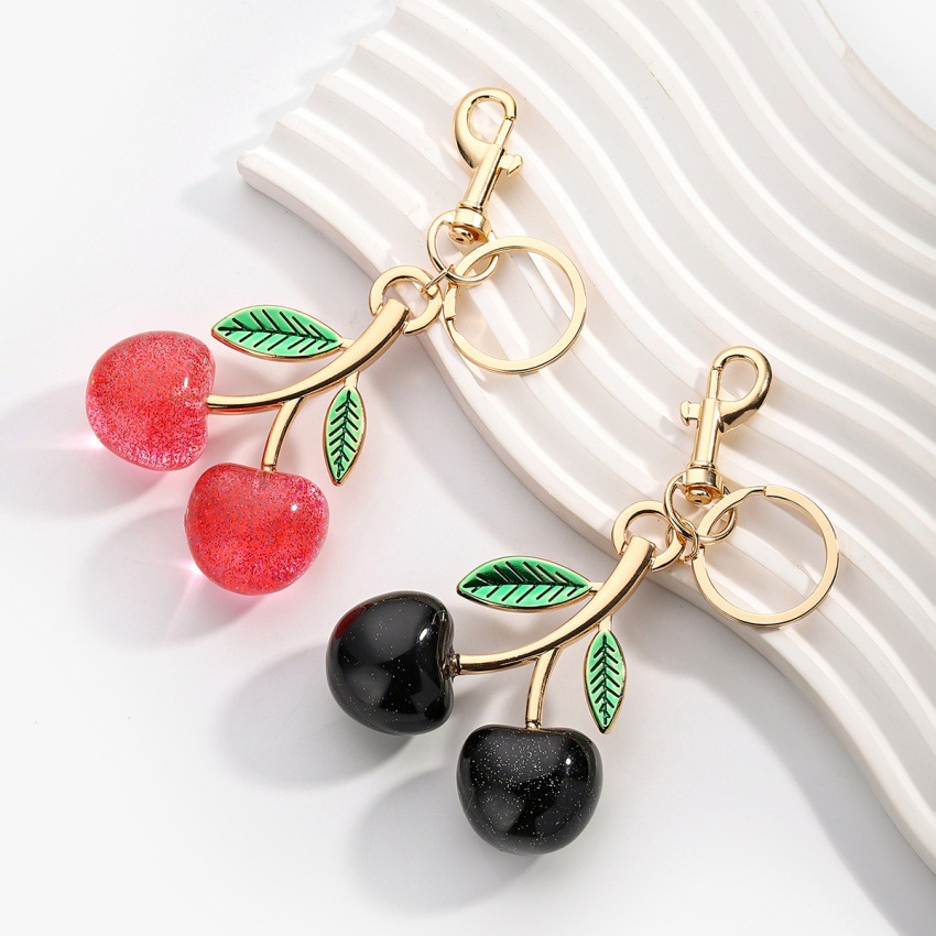 1 Piece Quantity Resin Cherry Bag Pendant Keychain Bag Charms