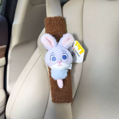 Sürətlər qutusu və əl tormozu başlıqları Judy Nick Car Seatbelt - shoulder-pads-brown-velvet-genuine-judy-marshmallow-single