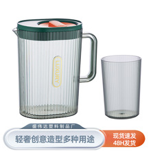 新款高颜值耐高温大容量凉水水壶轻奢简约家用水果壶透明水杯套装