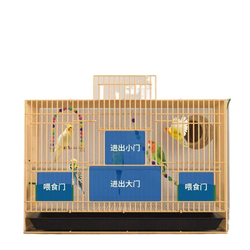 鸟笼子鹦鹉八哥玄凤笼升级款加密金属折叠笼特大号包邮|undefined