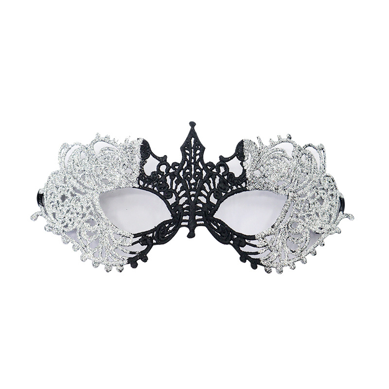 Halloween encaje pequeña punta máscara de polvo para mujeres pareja baile de masquilla mitad cara princesa máscara de disfraz