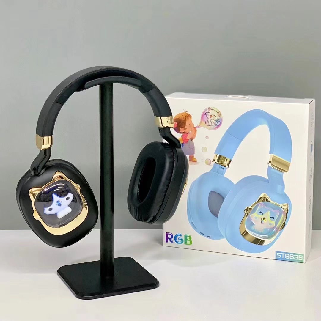 Nuevos auriculares creativos de la cápsula de dibujos animados para gatos auriculares auriculares Bluetooth auriculares inalámbricos ST863
