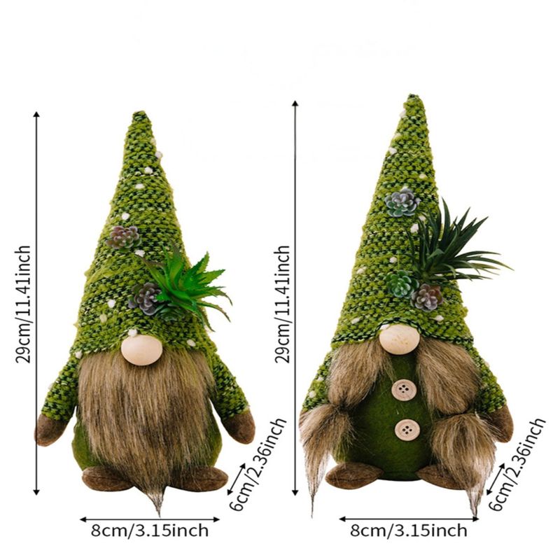 2025 クロスボーダークリスマス装飾ニット帽子多肉植物顔のない人形ノームルドルフ人形ホームホリデー|undefined
