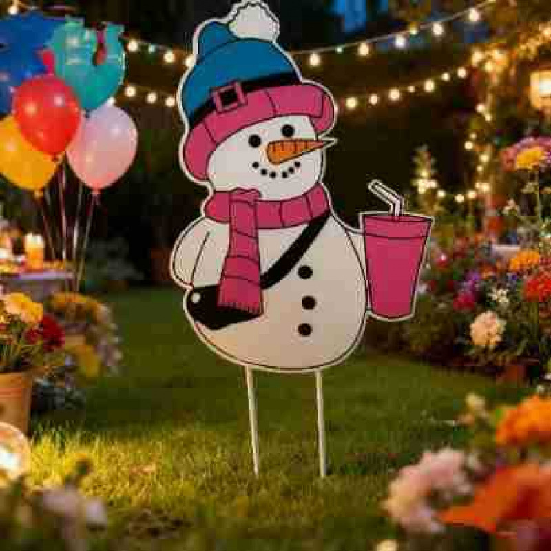 Navidad spot nuevos productos de hierro al aire libre muñeco de nieve inserción atmósfera decorativa patio inserción atmósfera