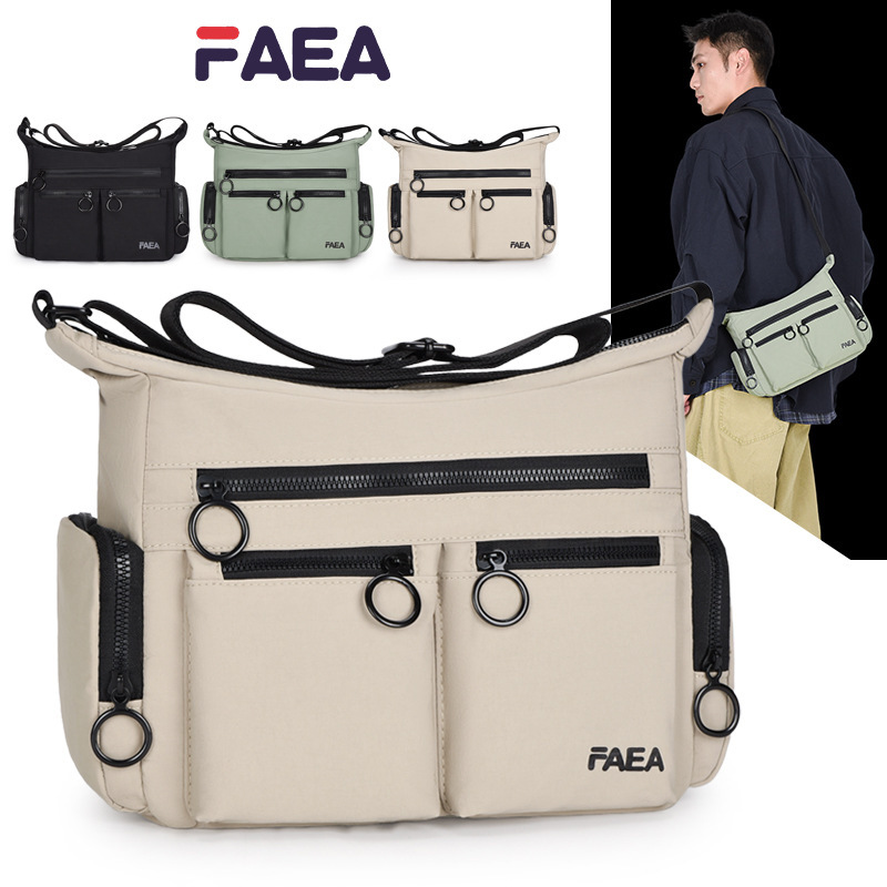 Multi-Pocket Commuter Style Shoulder Bag Workwear Style Zipper Multifunctional Simple Square Casual Bag Unisex Multi-Pocket Commuter Style Shoulder Bag Workwear Style Zipper Multifunctional Simple Square Casual Bag Unisex