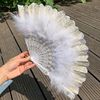 Feather Fan Antiquity Folding fan dance Hanfu fold Domineering cheongsam Xiu wholesale Xian Qi Independent