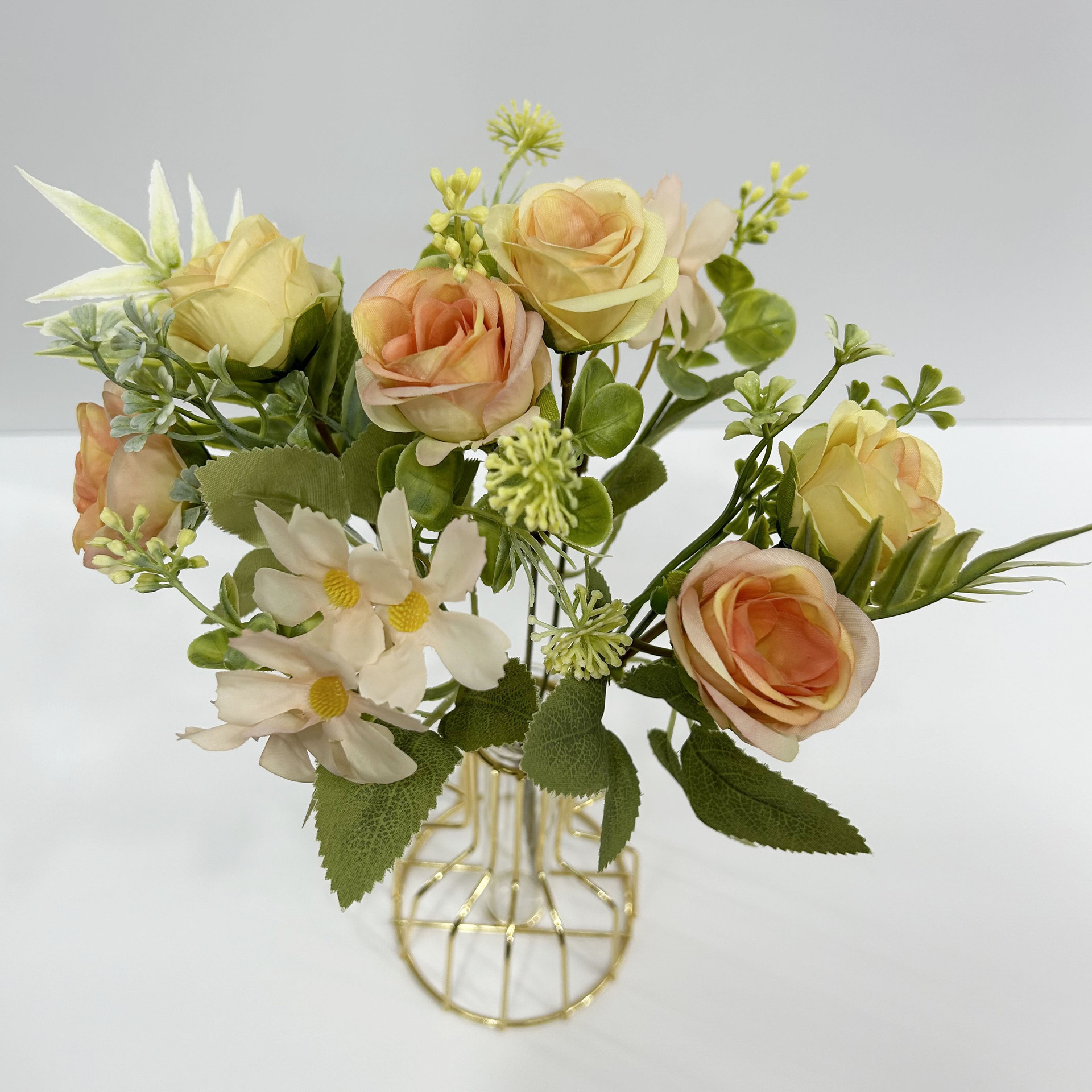 Kunstig blomst rose Daisy bukett INS stil kunstig blomst fabrikk hjem dekorasjon grenseoverskridende bryllup_voghion.com