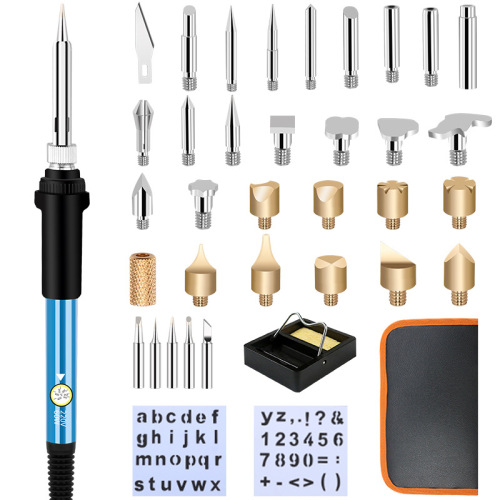 Adjustable temperature electric soldering iron pyrography pen European regulation pyrography machine engraving soldering iron pen pyrography tool pyrography pen 110V American regulation