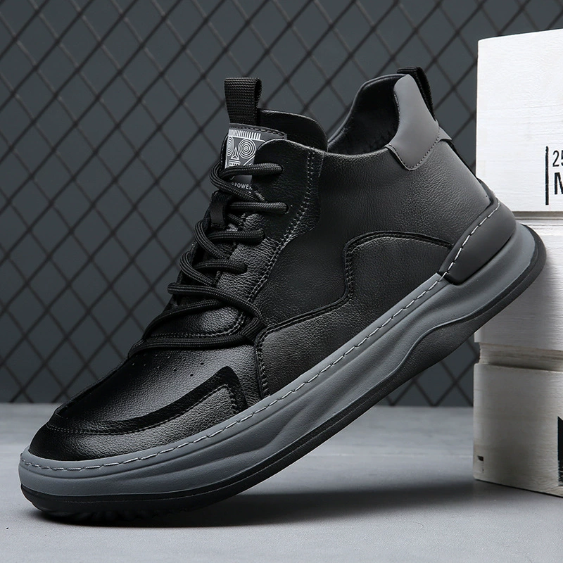 2024 зимняя новая высокая одежда обувь мужская плюшевая кожа дикая теплая голова манго обувь мужская повседневная хлопчатобумажная обувь