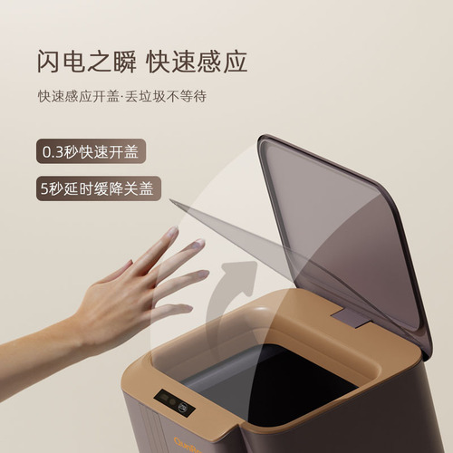 New cross-border smart sensor trash can with high appearance, automatic opening lid, large trash can for home kitchen and bathroom