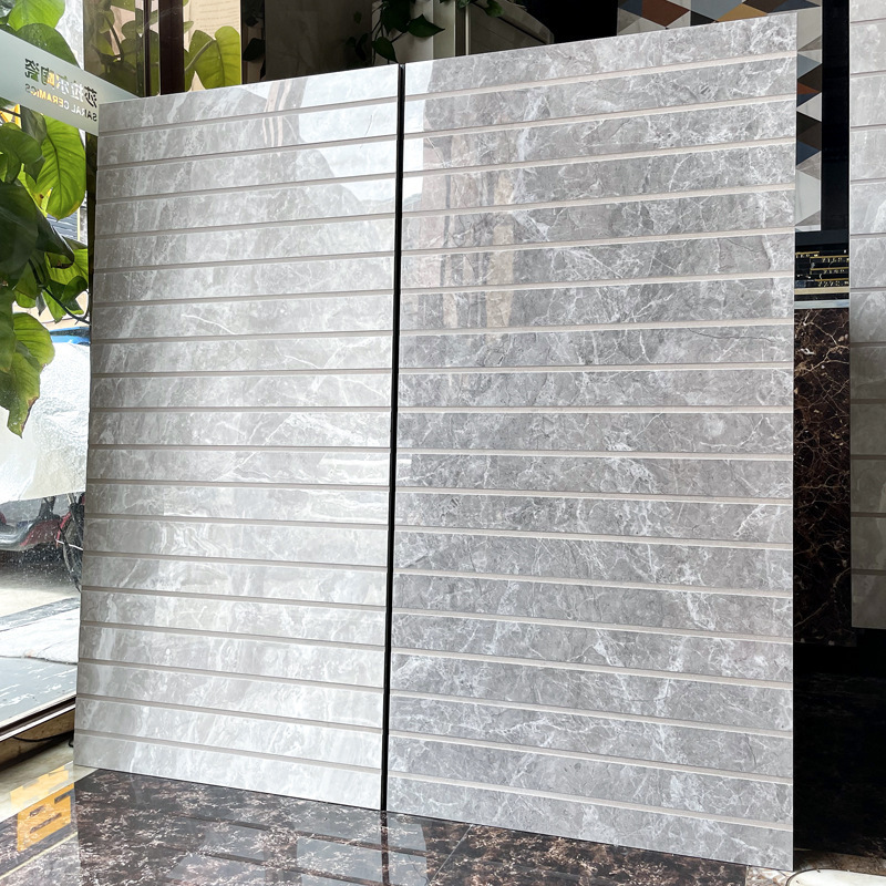 Shower room floor stone non-slip floor tile 600x 1200 toilet stepping stone pull slot tile imitation marble tile