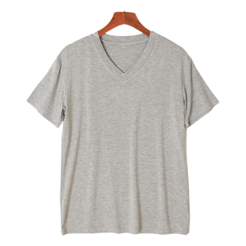 Camiseta modal para hombre, manga corta, cuello redondo, camisa suelta vieja, media manga delgada, camiseta de verano para hombre de talla grande