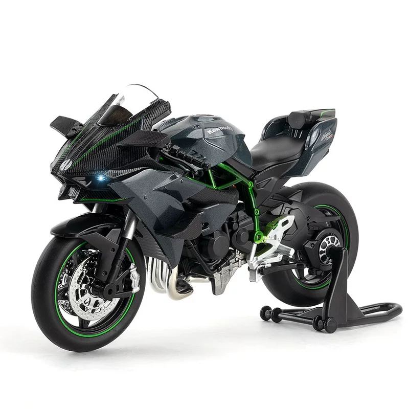 Kawasaki, реалистичная металлическая модель мотоцикла, машинка, минифигурка, игрушка