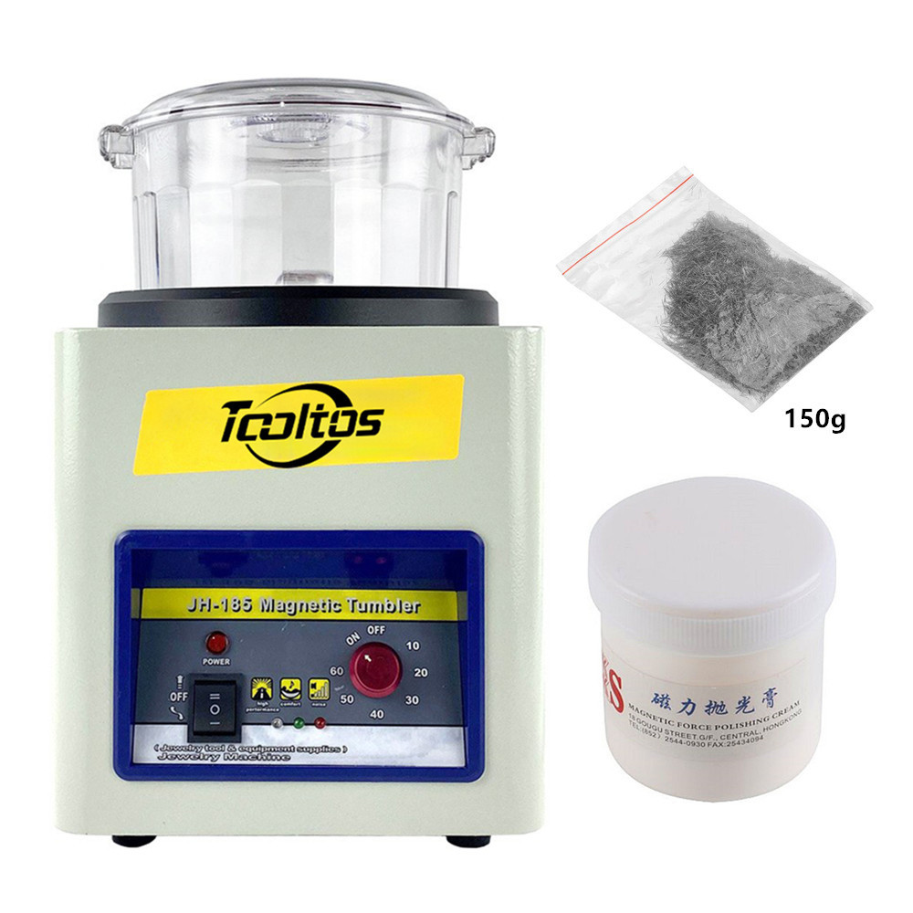 JH-185中型磁力抛光研磨机 首饰去毛刺 正反转全自动电磁式打磨机