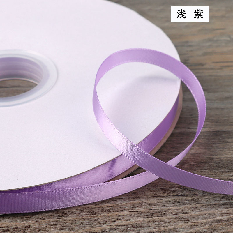 Cinta de poliéster de un solo lado en color sólido para embalaje de flores, cinta para bricolaje, lazos para cajas de regalo, accesorios para lazos, cinta al por mayor.