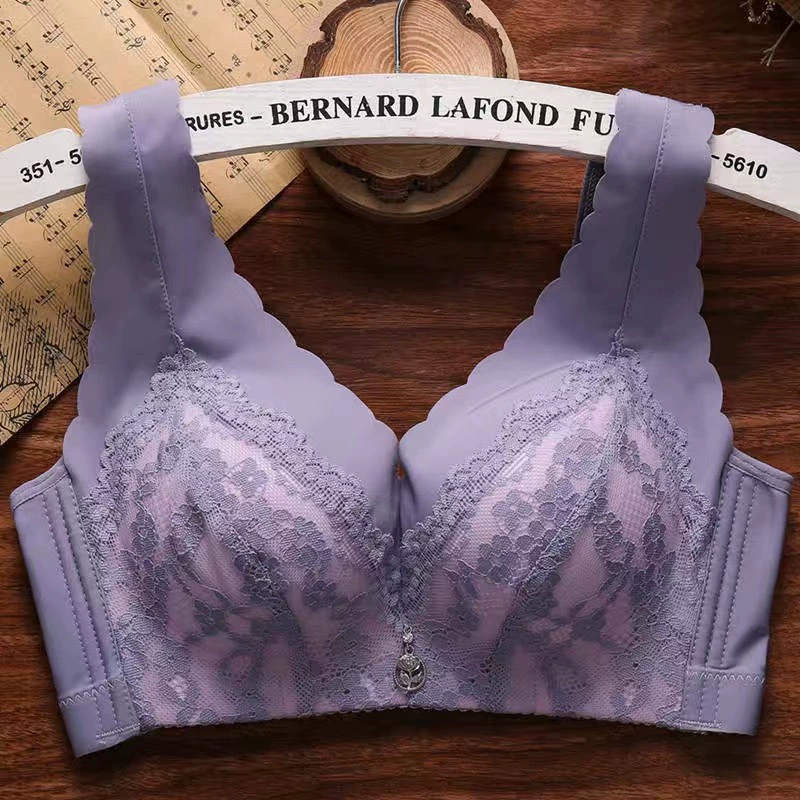 Широкий плечевой ремень, толстая чашка, маленькая грудь, женское нижнее белье, утолщенное нижнее белье с боковой грудью, беспроводной сексуальный бюстгальтер пуш-ап